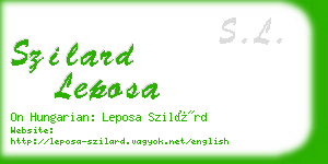 szilard leposa business card